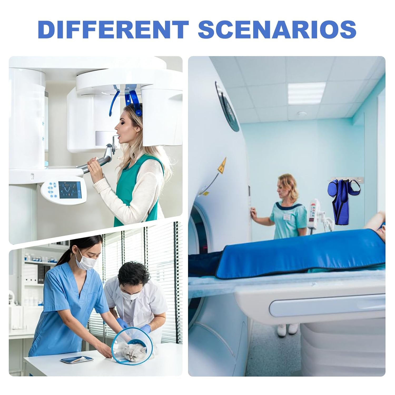 PER4MANCE 2 Pieces Lead Apron Hanger – 4-Hook Heavy Duty Wall Mount with Extra Long Anti-Slip Hooks, Easy to Mount for Imaging Centers and Home Use