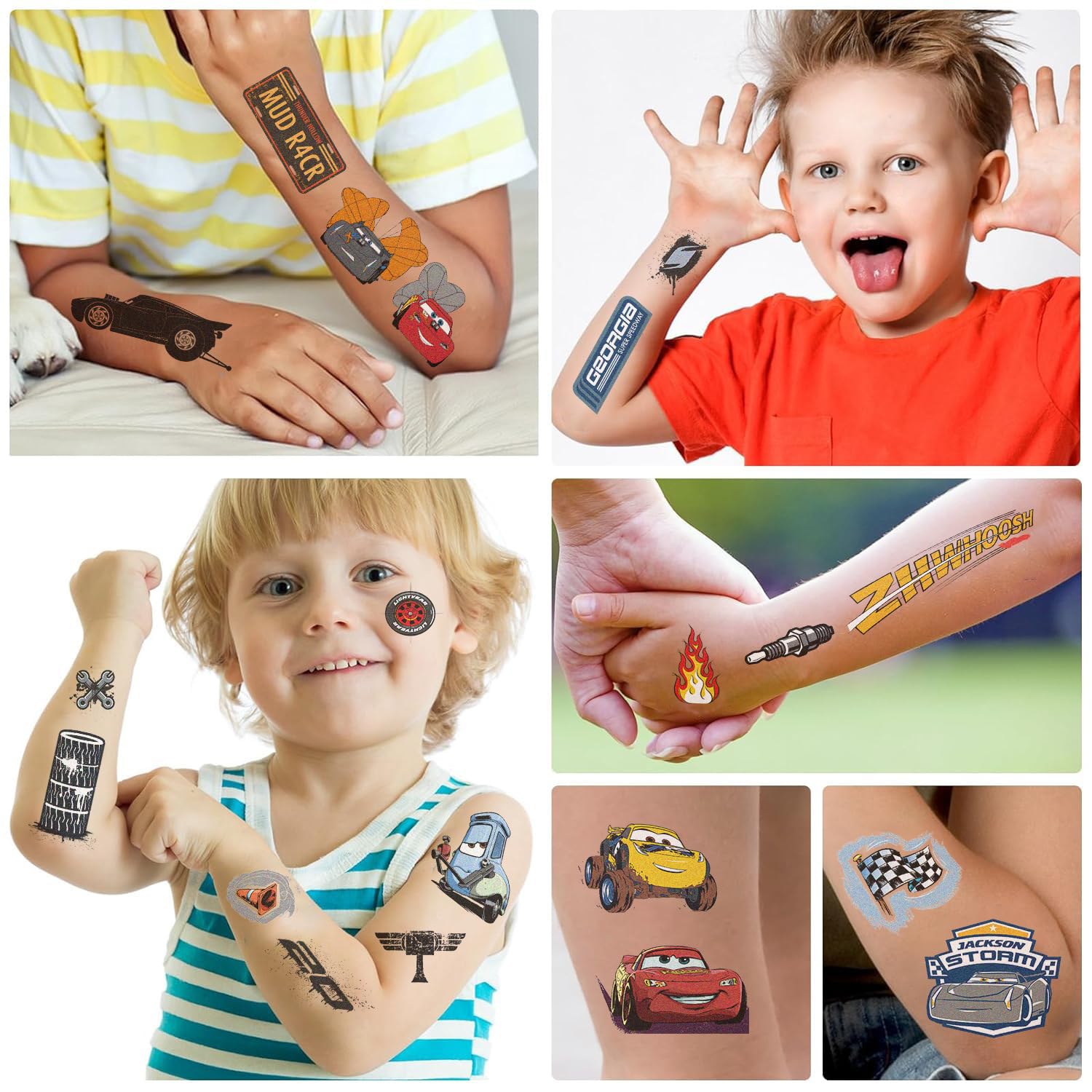AVERY Zweckform 12 tatuaggi per bambini scimmie (tatuaggi temporanei, tatuaggi impermeabili per bambini, adesivi delicati sulla pelle, per ragazzi e ragazze, regalo di compleanno per bambini) 56766