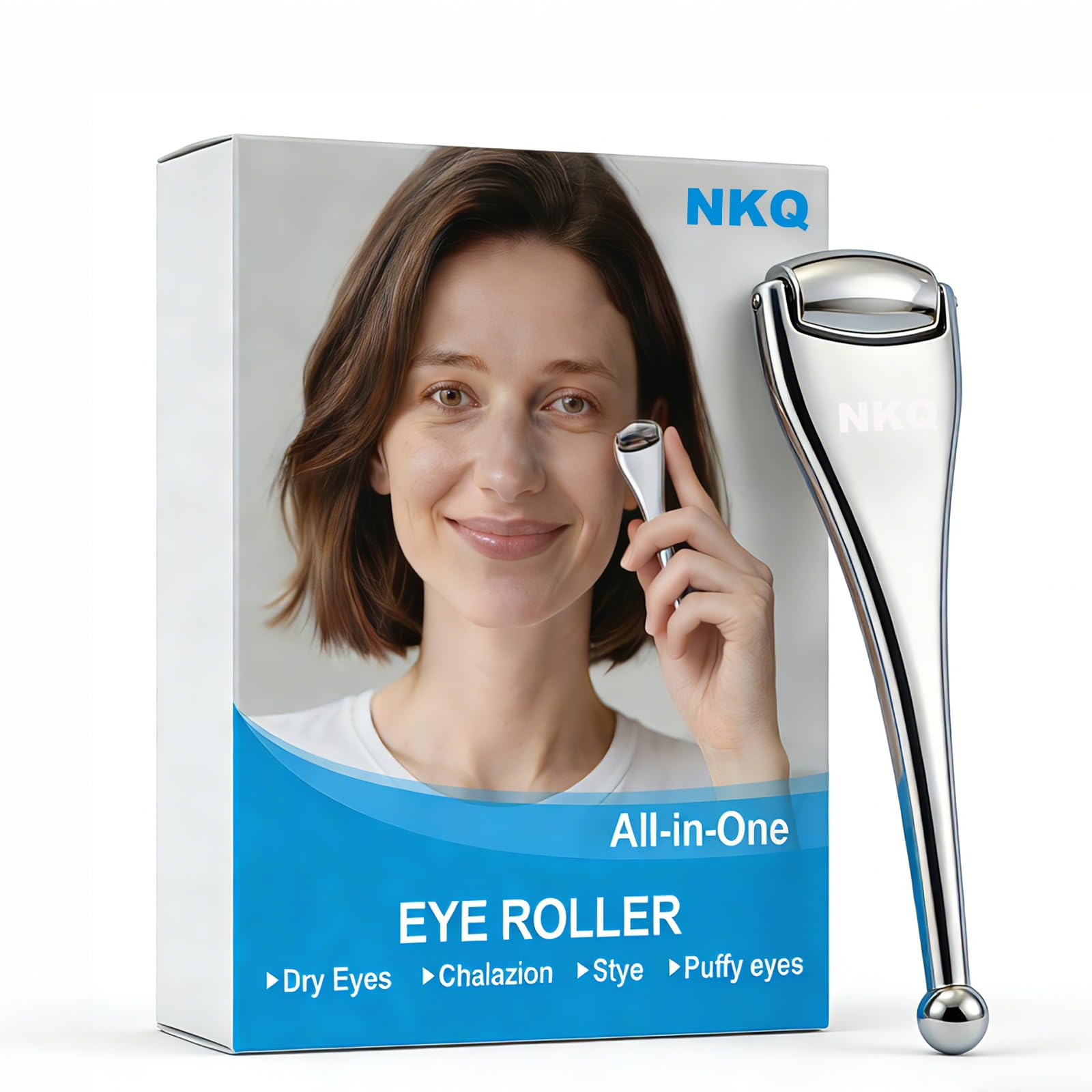 Metal Eye Roller for Dry Eyes Eyelid Roller for Chalazion Stye MGD Relief Improves Meibum Flow and Unclogs