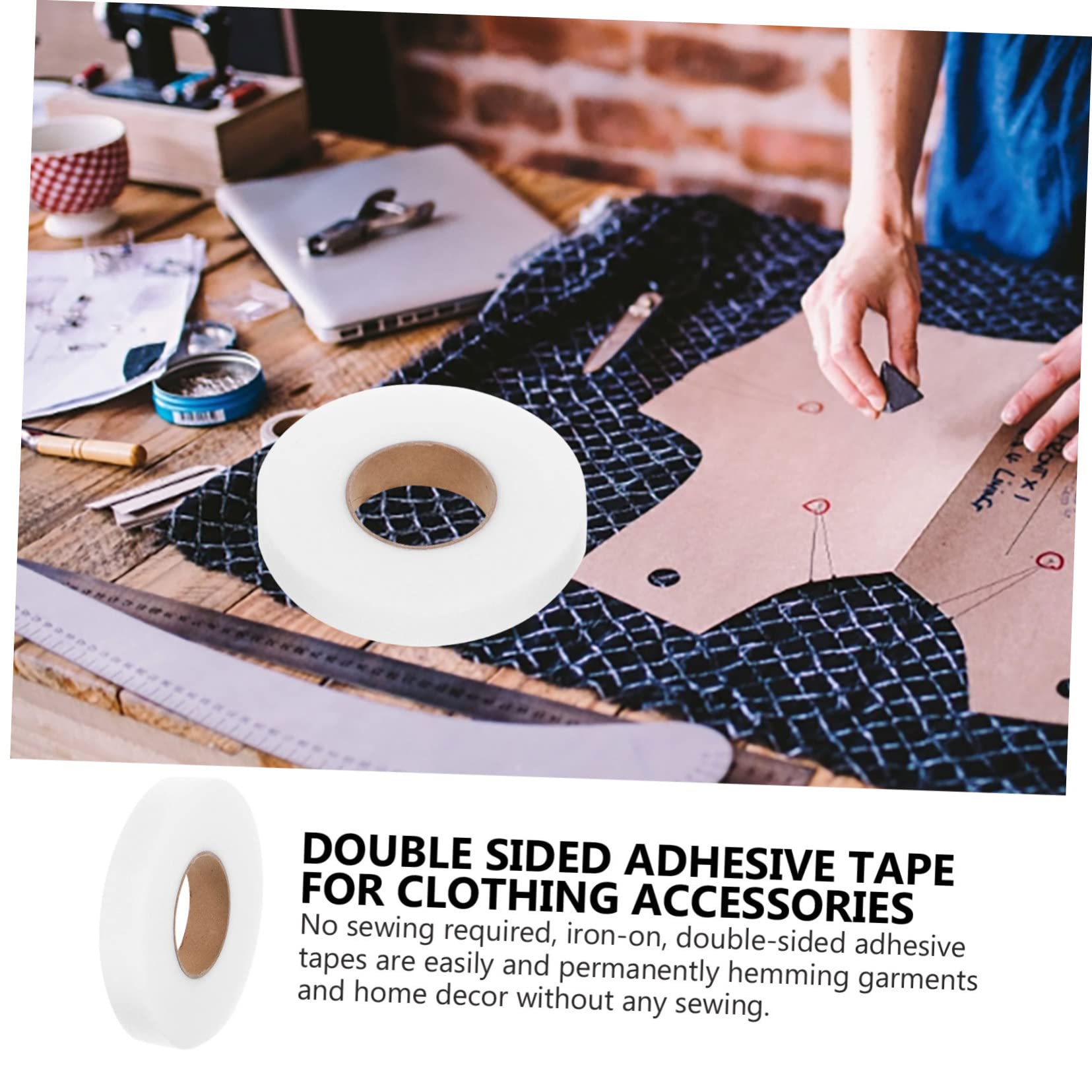NUOBESTY 10rollos Cintas Adhesivas De Dobladillo Cinta Doble Cara Para Ropa y Manualidades Adhesivo Fuerte Para Cortinas y Proyectos De Costura