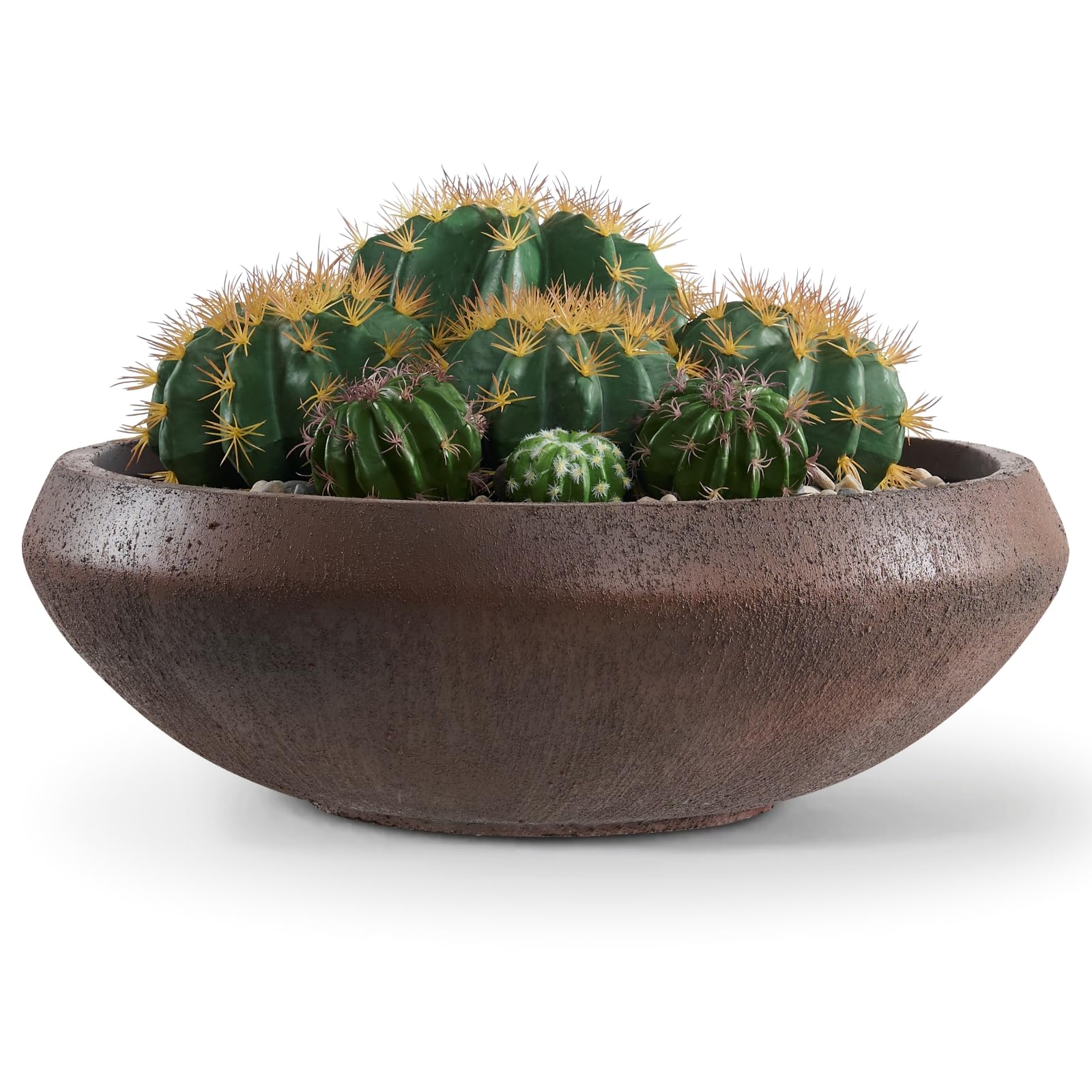 FloraFairy Concrete Lotus Bowl Planter