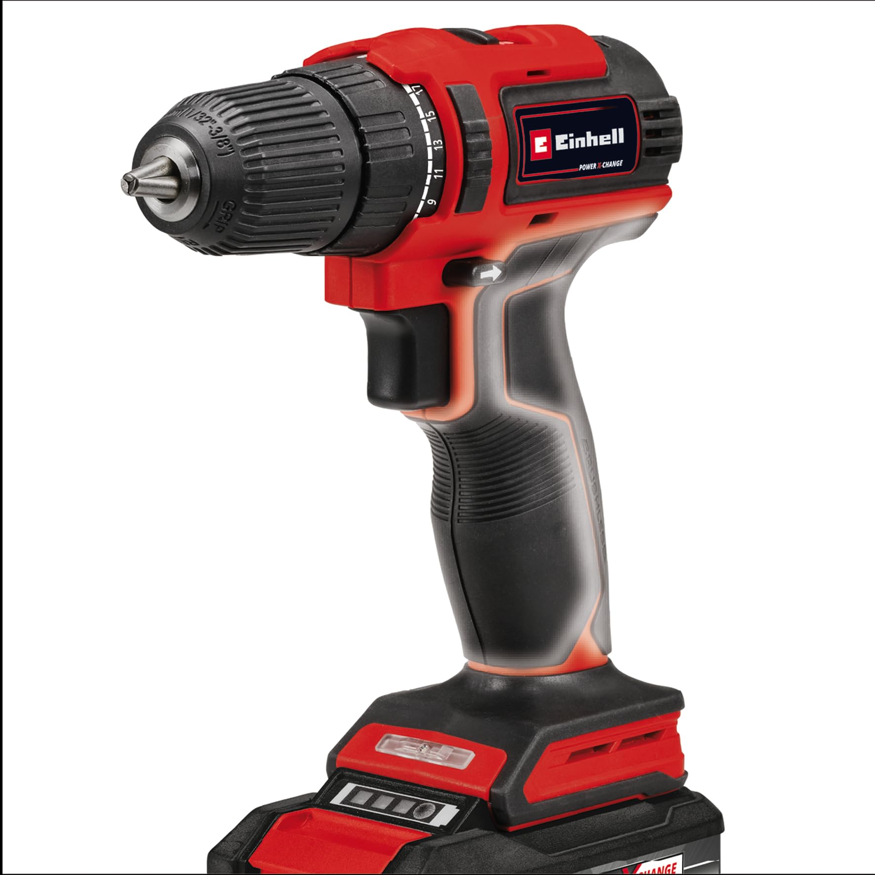 Einhell Akku-Bohrschrauber TE-CD 18/40 Li BL (2x2,0 Ah) | PXC | 18 V | 40 Nm | Brushless | 10-mm-Bohrfutter | 2-Gang | 20+1 Drehmomentstufen | 2x 2,0 Ah Akku & Ladegerät