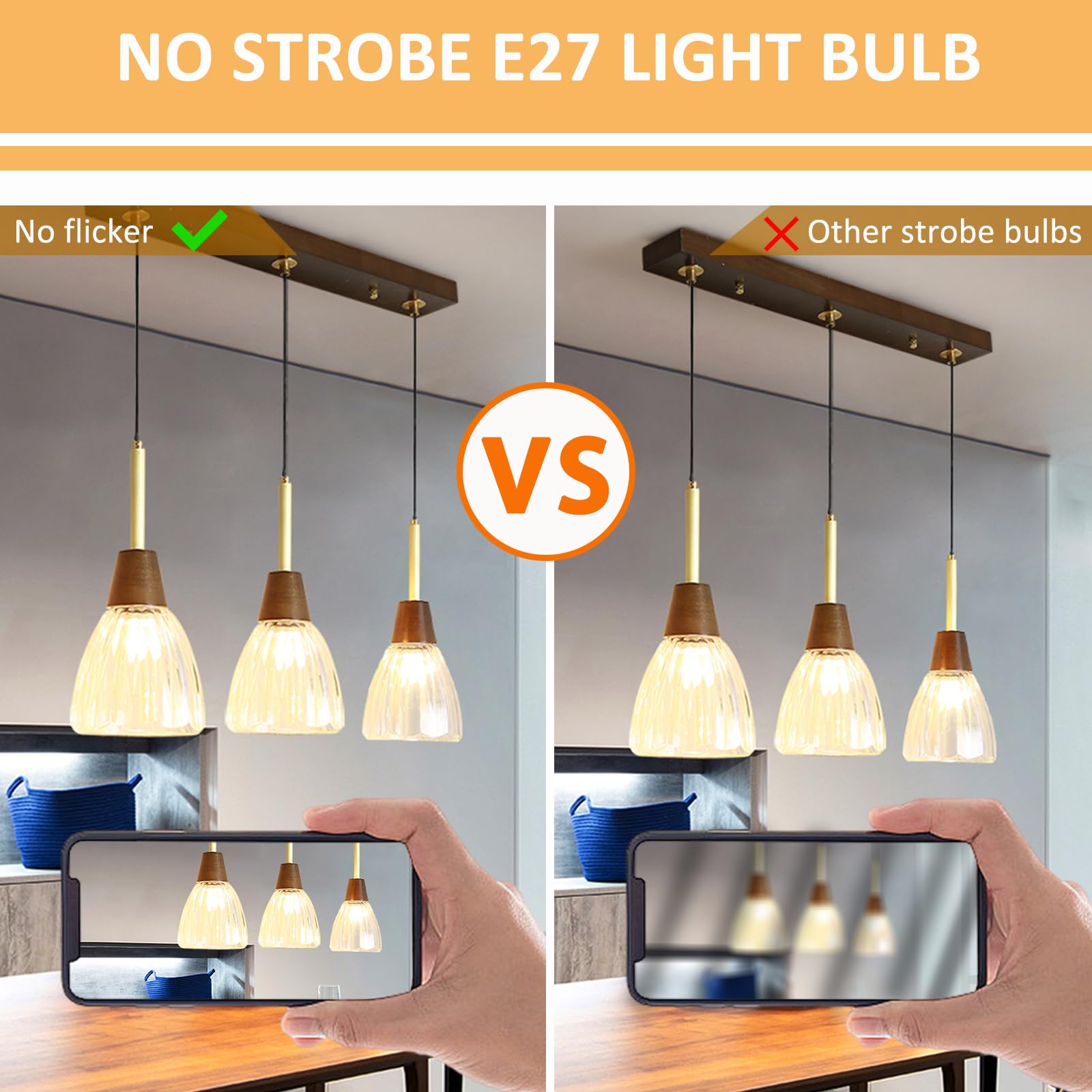 Caldarax Lot de 6 Ampoule G45 E27 28W, Dimmable Blanc Chaud 2700K Transparent Ampoule Globe G45 E27 AC 230V 370LM pour Lustre, Lampe de Table, Lampadaire