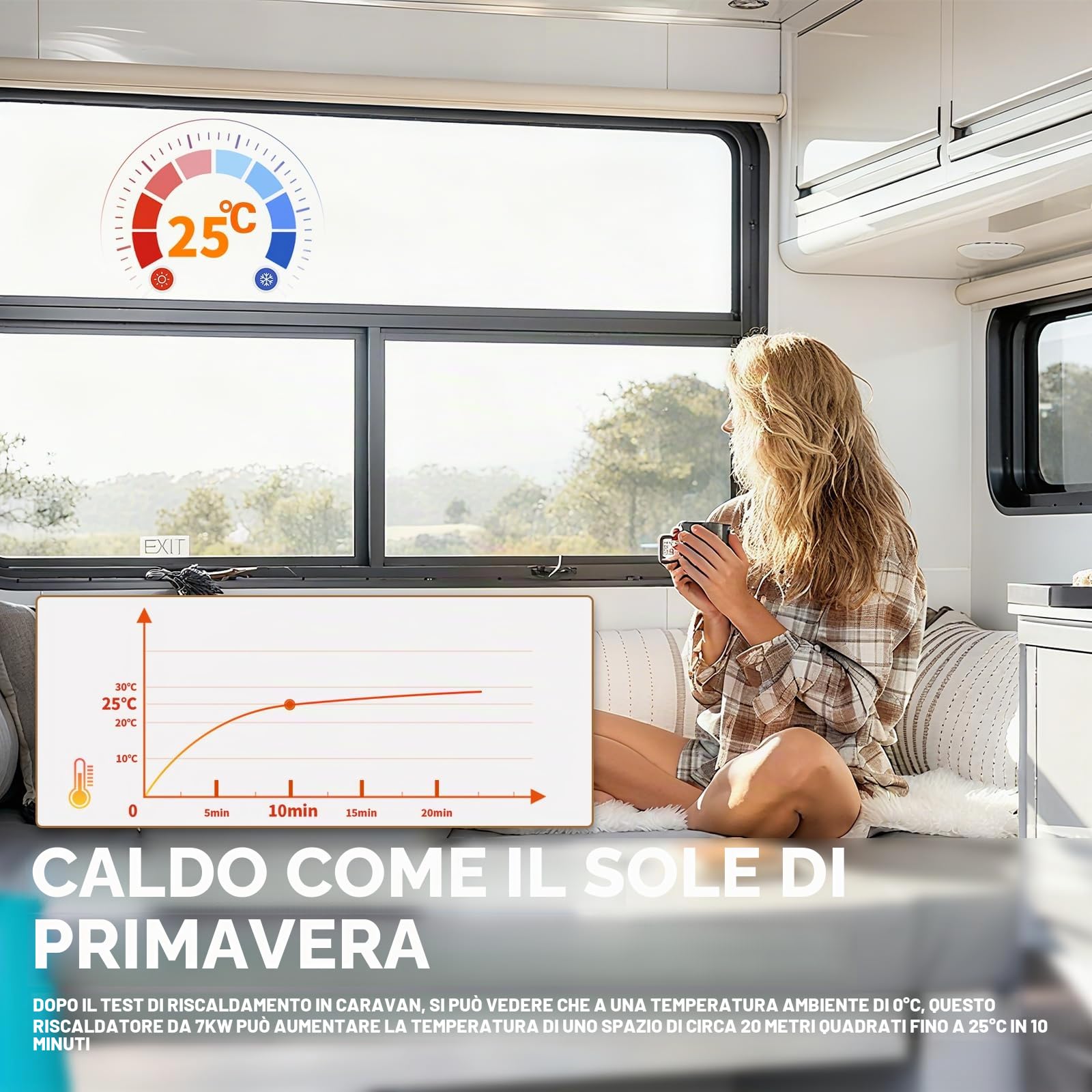 Riscaldatore Diesel 24V 7kW, Guscio in Alluminio, Con Telecomando Bidirezionale, Display LCD, Riscaldatore Diesel Fisso Con Connettore per Aereo, Riscaldatore Fisso per Auto per Camper