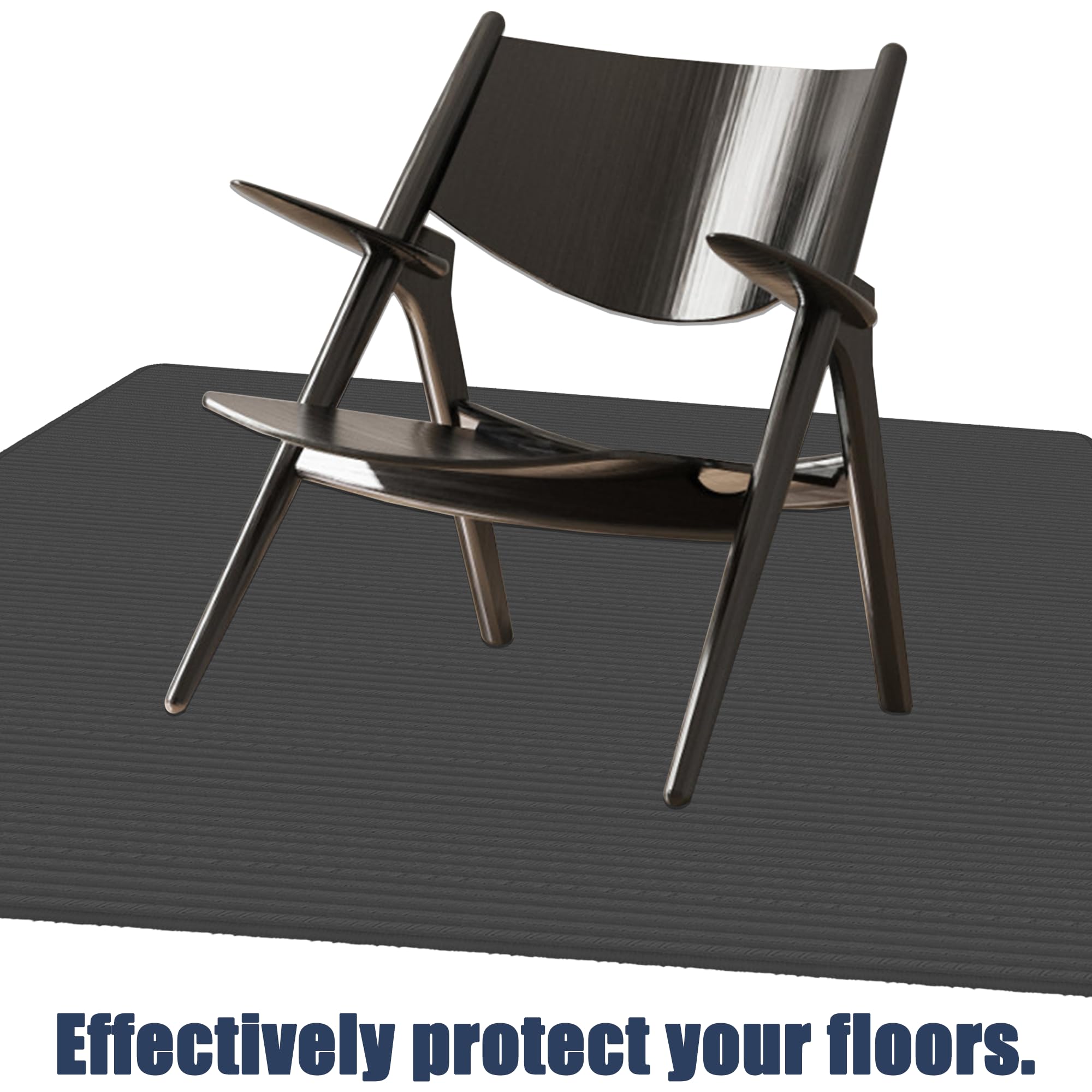 Protector Suelo Silla Ruedas 75 x 100 cm Resistente a Los Arañazos Alfombrillas para Sillas de Oficina Material Resistente y Duradero Silla de Escritorio para Laminado, Gris Oscuro