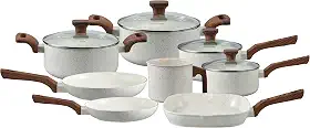 Mimo Style, Conjunto de 8 Panelas Pratic Cook Marmol Compatível com Fogão por Indução