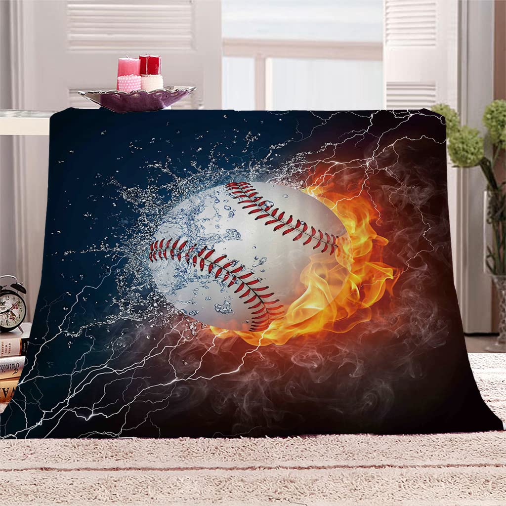Super miękki flanelowy koc z polaru pasja i baseball lekki przytulny ciepły pluszowy koc na łóżko kanapę sofę 180 x 220 cm