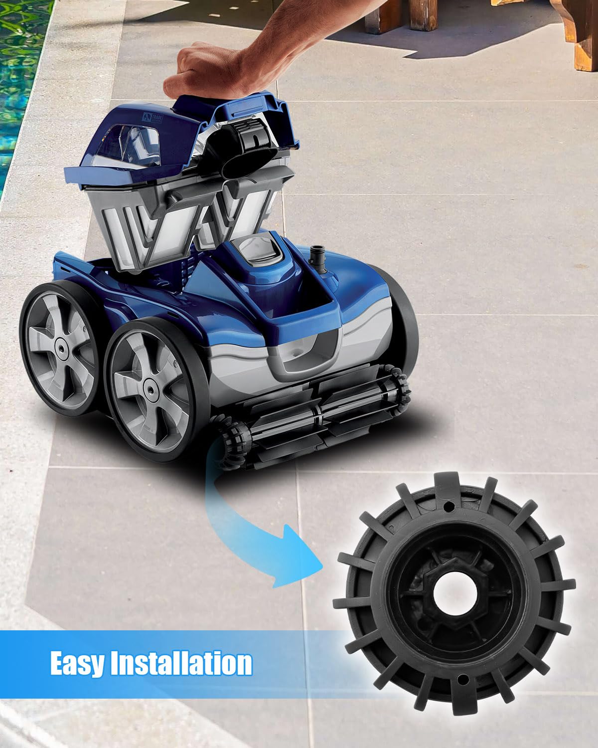 Cepillo lateral de repuesto R0838300 para Polaris Quattro P40 Sport en el suelo, limpiador automático de piscina, 2 unidades