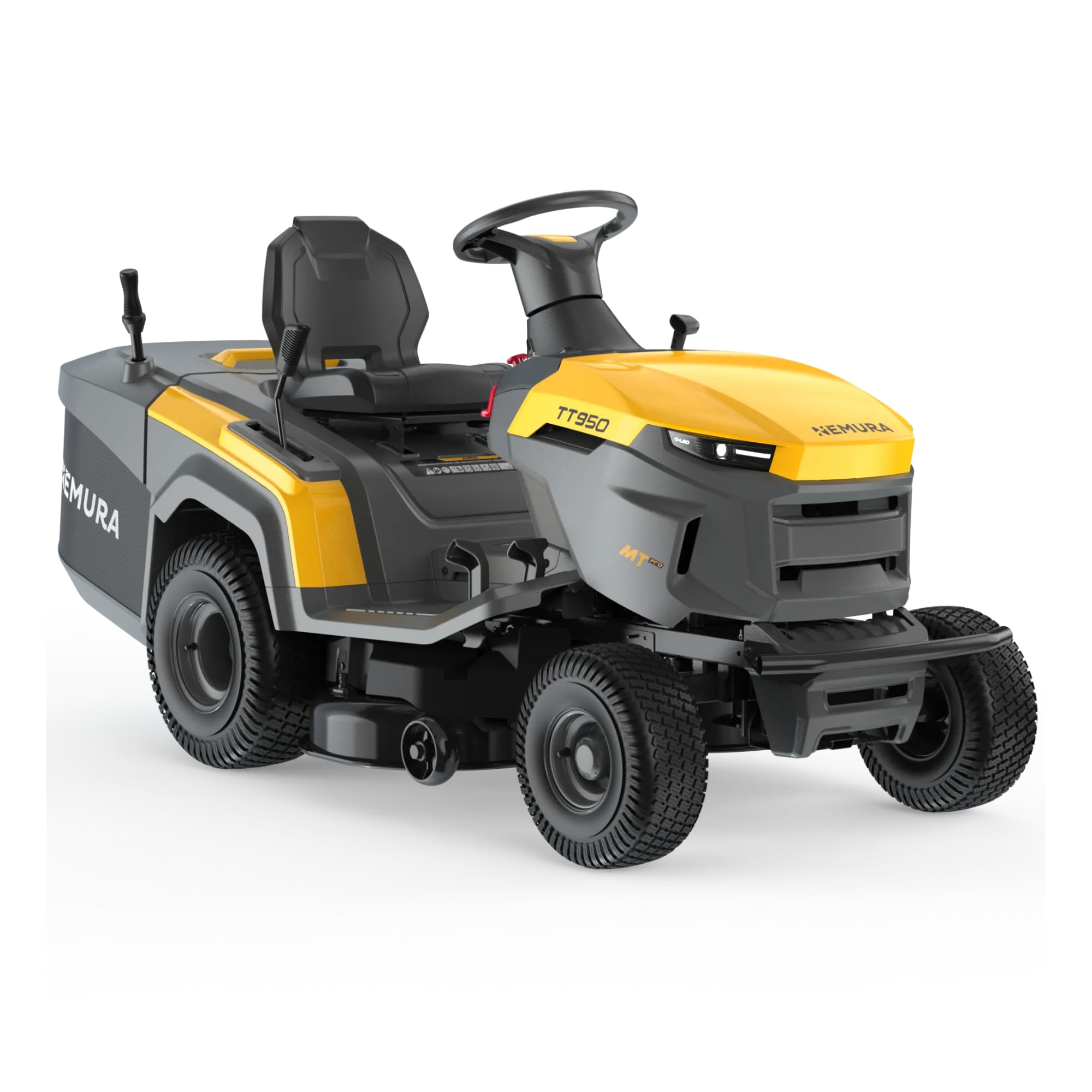 Nemura Tracteur Tondeuse Autoportée 547cc - Coupe 95 cm - Transmission Hydrostatique - Éjection Arrière - Jardin Grande Surface Jusqu’à 15 000 m² - Confort et Performance - Marque Française