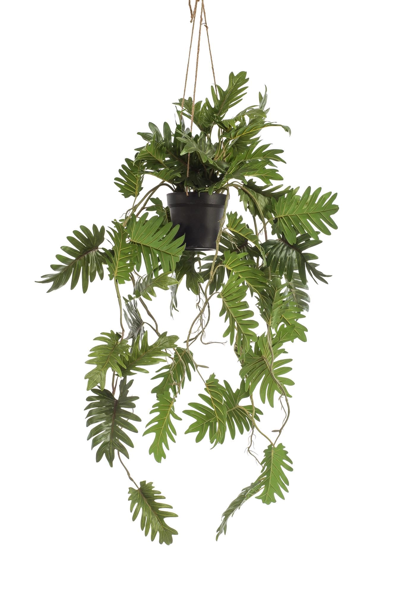 Pianta Artificiale Sospesa Philodendron, per Interno, Verde, 80 cm
