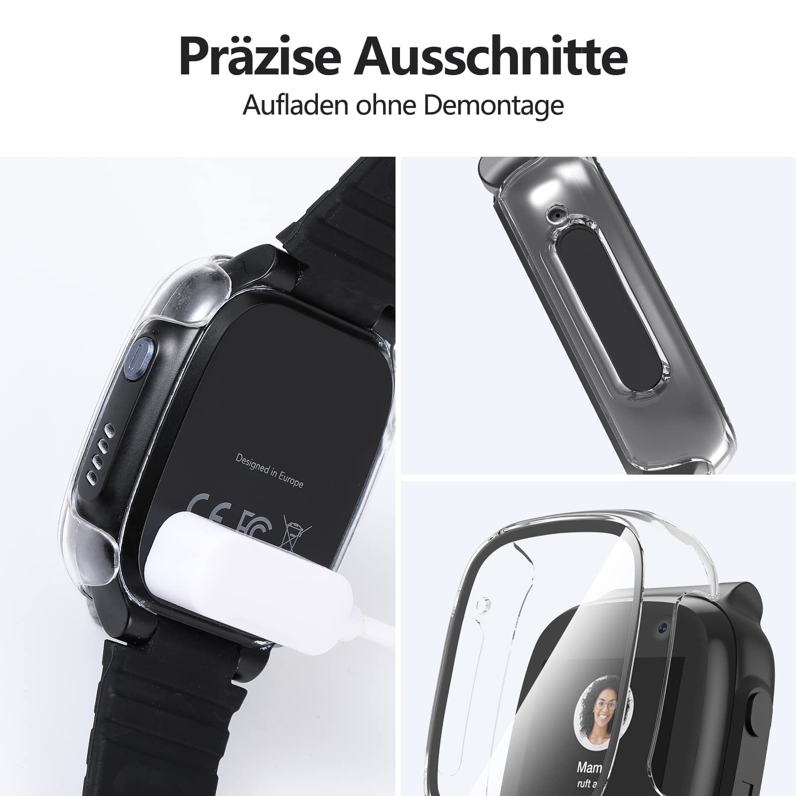 Custodia Protettiva Per XPLORA X5 Play - Vetro Temperato + PC Rigido (2 Pezzi) Nero