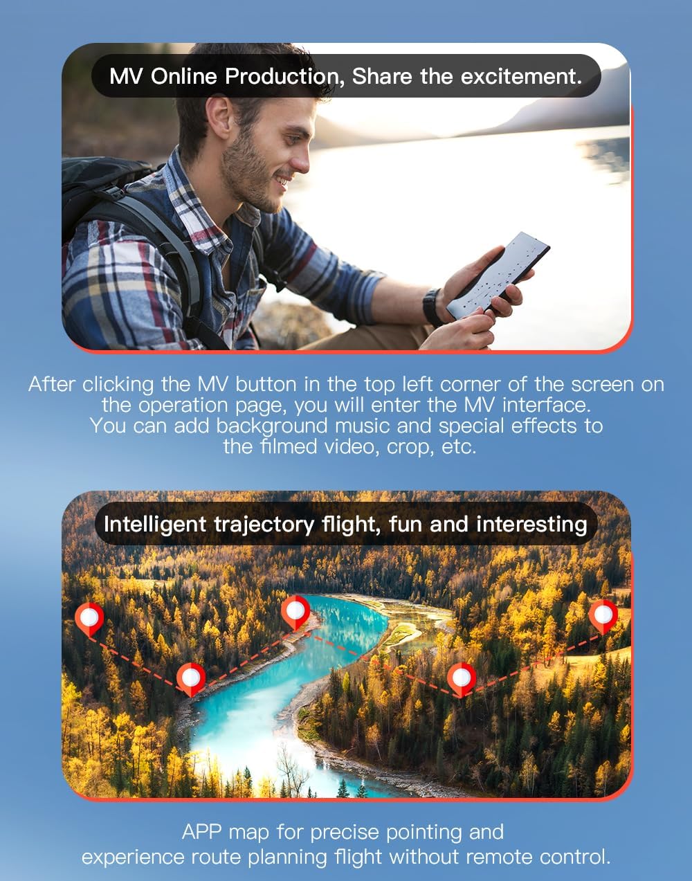 B-Qtech Drone with 2K Camera for Adults, Infrared Obstacle Avoidance, Optical Flow Hover, Dual Camera Switchable, Live Video Foldable FPV 2.4G Foldable Quadcopter with 2 Batteries