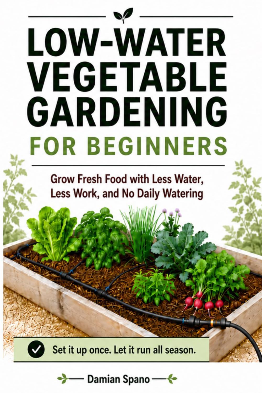 Low-Water Vegetable Gardening for Beginners: Grow Fresh Food with Less Water, Less Work, and No Daily Watering