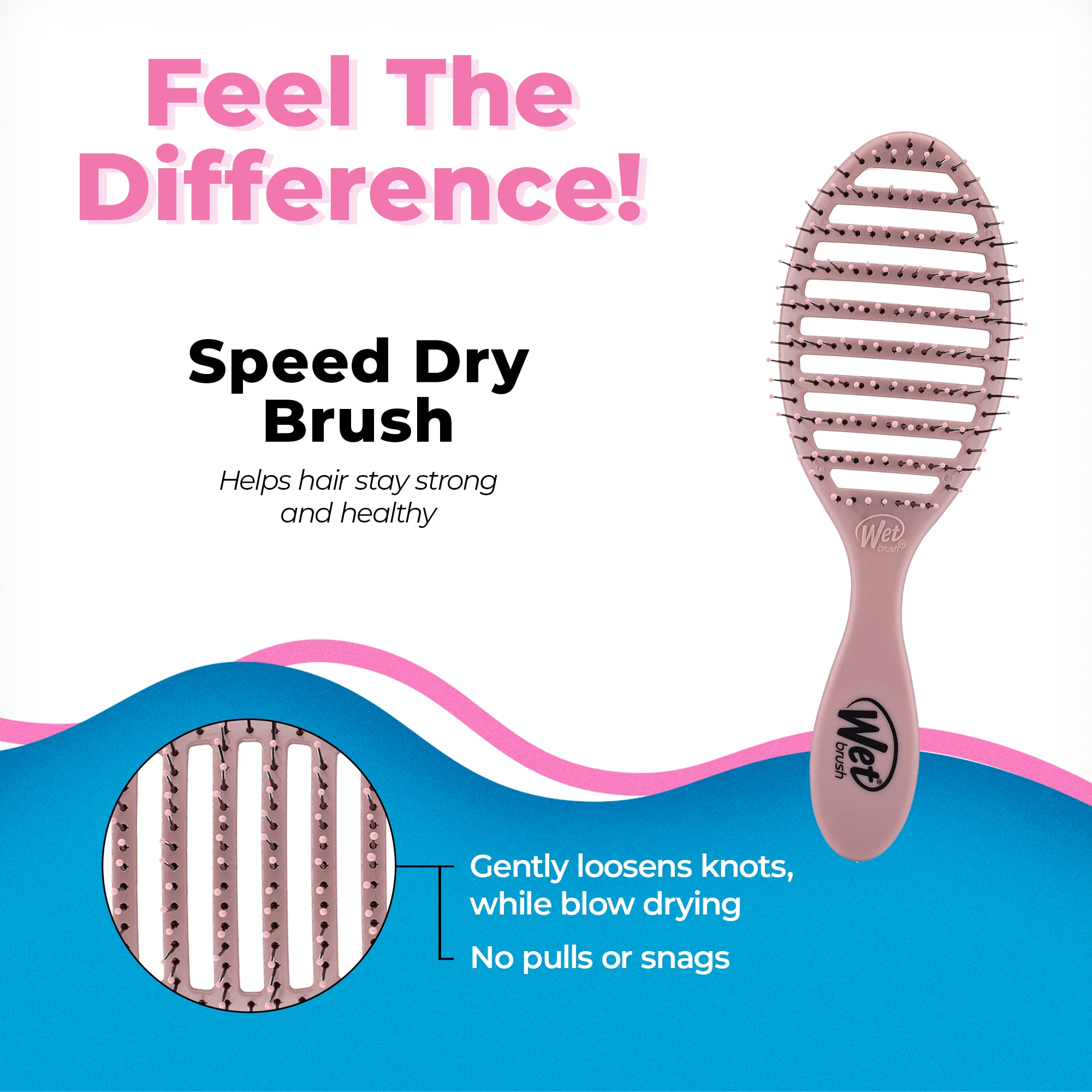 Wet Brush Speed Dry Hair Brush, Dusty Rose - Image 2