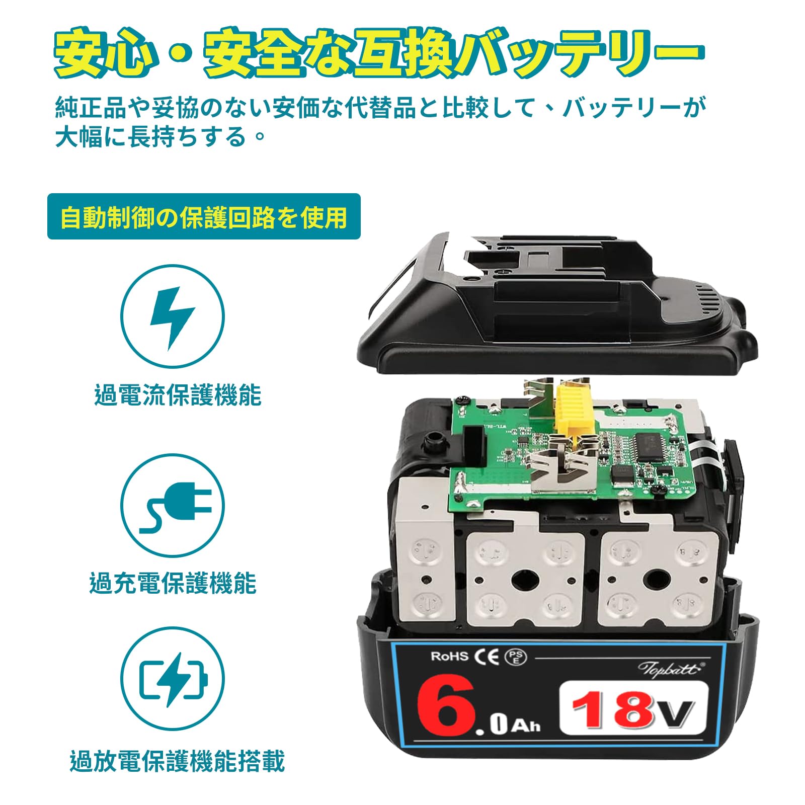 ☆マキタ6.0A 18vバッテリー&充電器セット☆ マキタ(makita) リチウム 