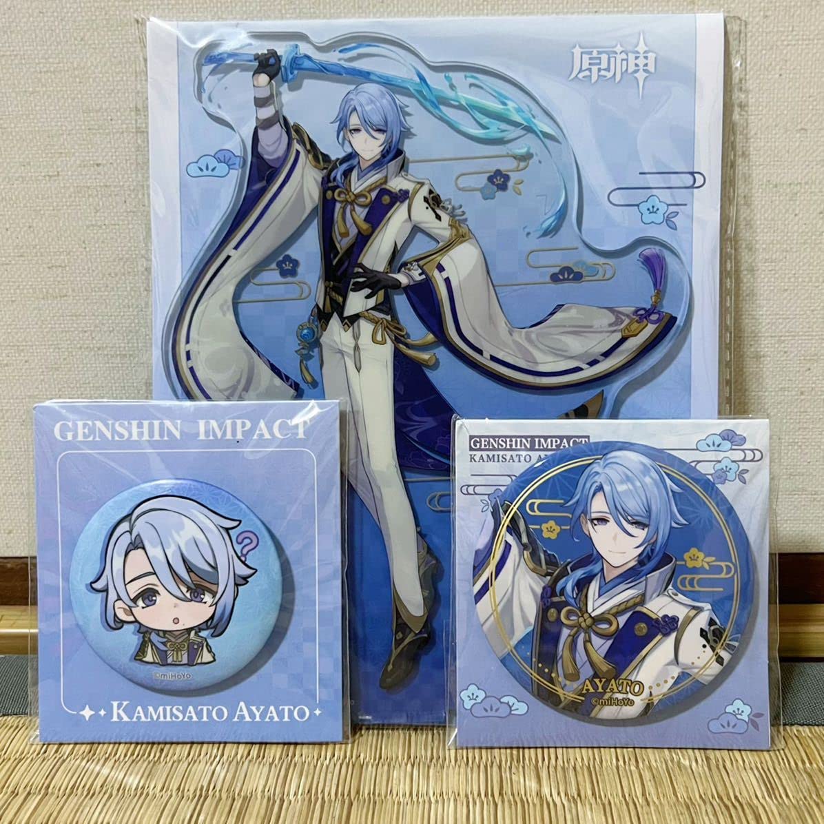 Amazon.co.jp: 原神 神里綾人 3点セット アクリルスタンド 等身缶