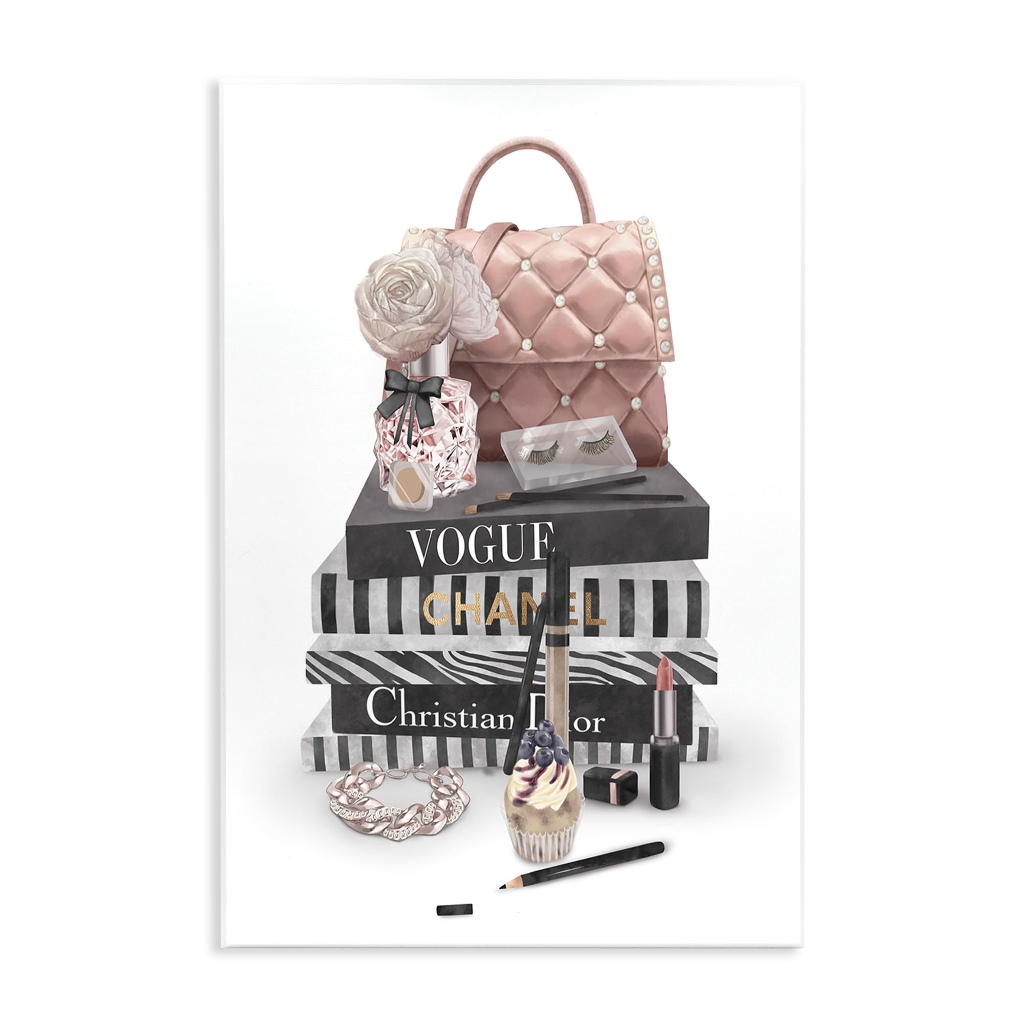 Fashion Bookstack Purse Perfume Pink Glam Design