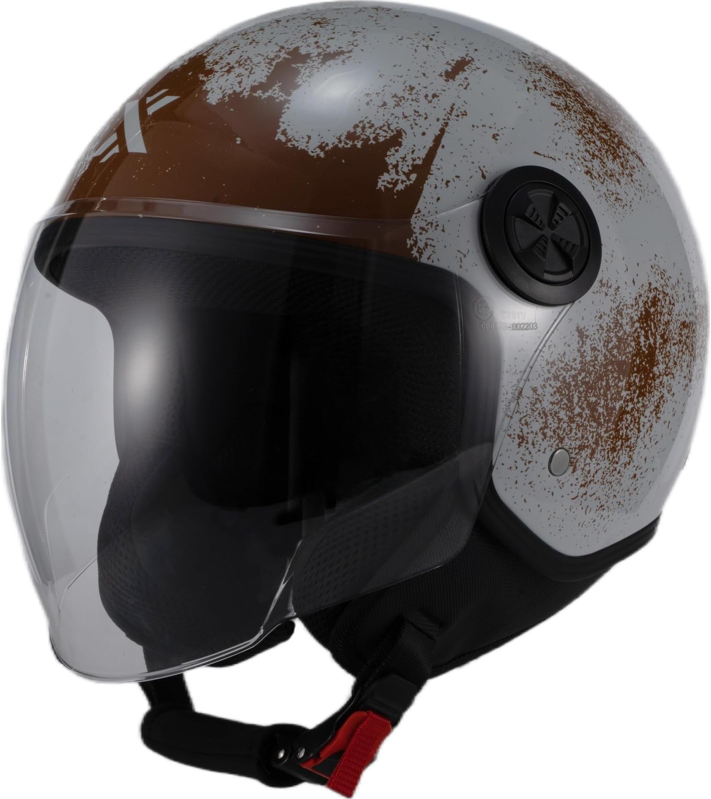 Shox Interceptor Rust Open Face Motorcycle Helmet ECE 22.06 Approved Unisex Motorbike Scooter Moped Urban Commuter Crash Lid