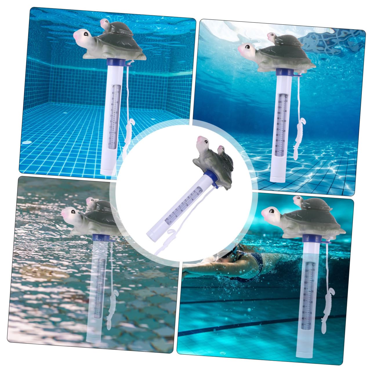 Mipcase 3pezzi Termometro Per Piscina Forma Di e Resistente Monitoraggio Della Temperatura Per Vasche Da Bagno Spas e Acquari Per Animali Domestici