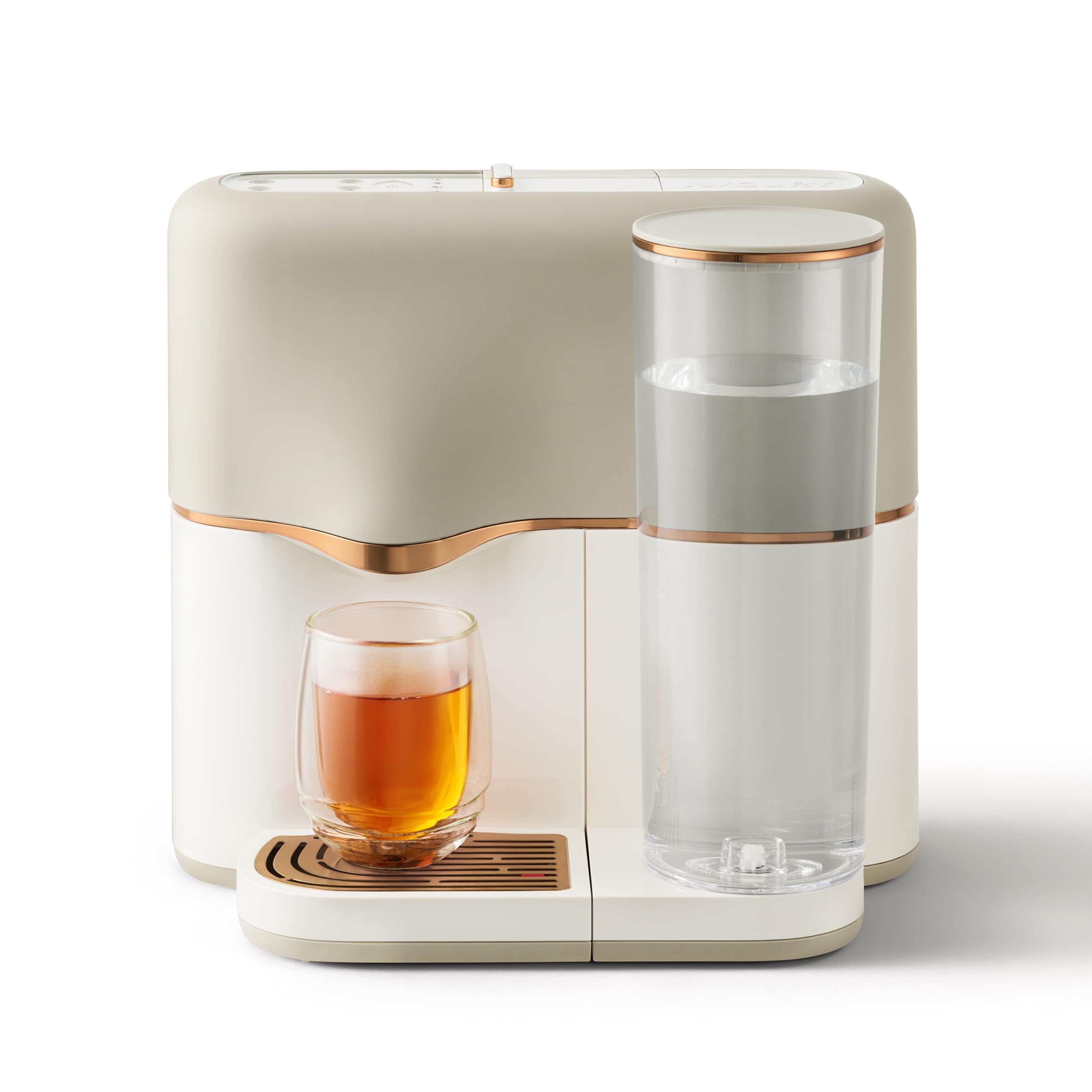 Avoury One Teemaschine – Premium Kapsel-Teebereiter mit innovativer Brühkammer, automatischer Temperaturregelung, für perfekten Teegenuss, modernes Design (Copper Cream, ohne Bundle)