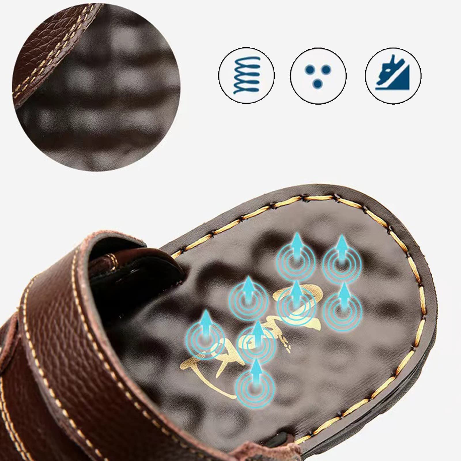 Sandali Sportivi Da Uomo Sandalo Comodi Sportivi Casa Beach Sandali Trekking Sandali Punta Pantofole Leggera Con Doppia Fascia Cuoio a Strappo Estive Ciabatte Da Mare Spiaggia Piscina Unisex