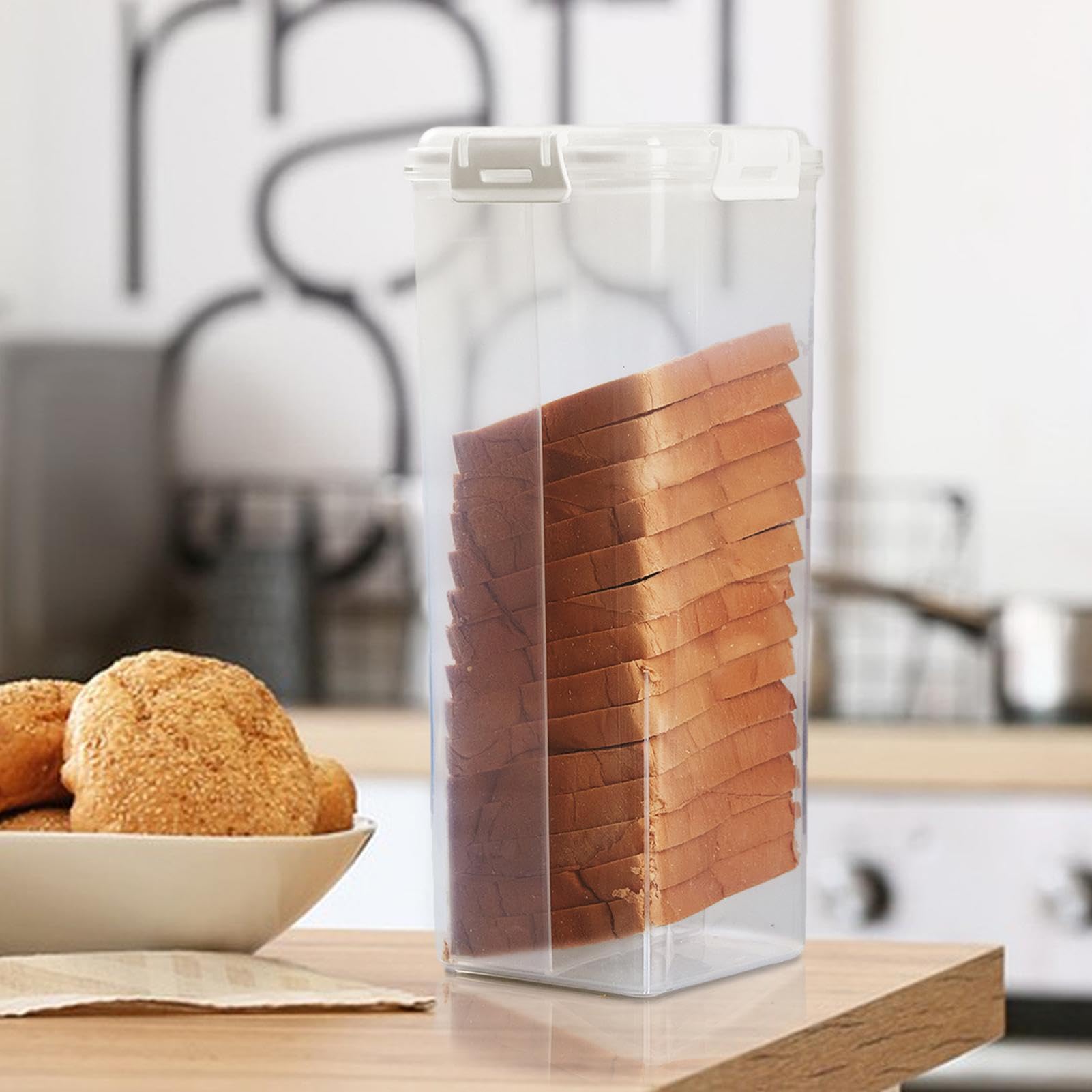 Nuyhgtr Contenitori ermetici per il pane, riutilizzabili, con valvola 'aria, contenitore per pane fatto in casa, contenitore per pane fatto in casa, contenitore per pane con valvola
