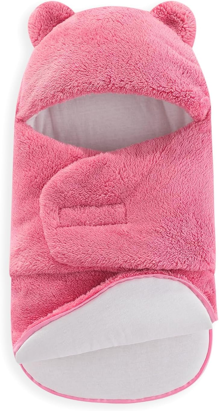 AiWMGL Baby Swaddle Blanket 3-6 Months Infant Soft Warm Sleeping Sacks Boys Girls Fleece Thicken Winter Adjustable Newborn Swaddling Wrap