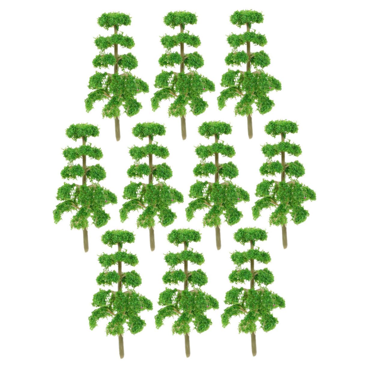 Beatifufu Realistic Miniature Trees Set Plastic Diorama Trees for Crafts Model Railroad Scenery and Decor