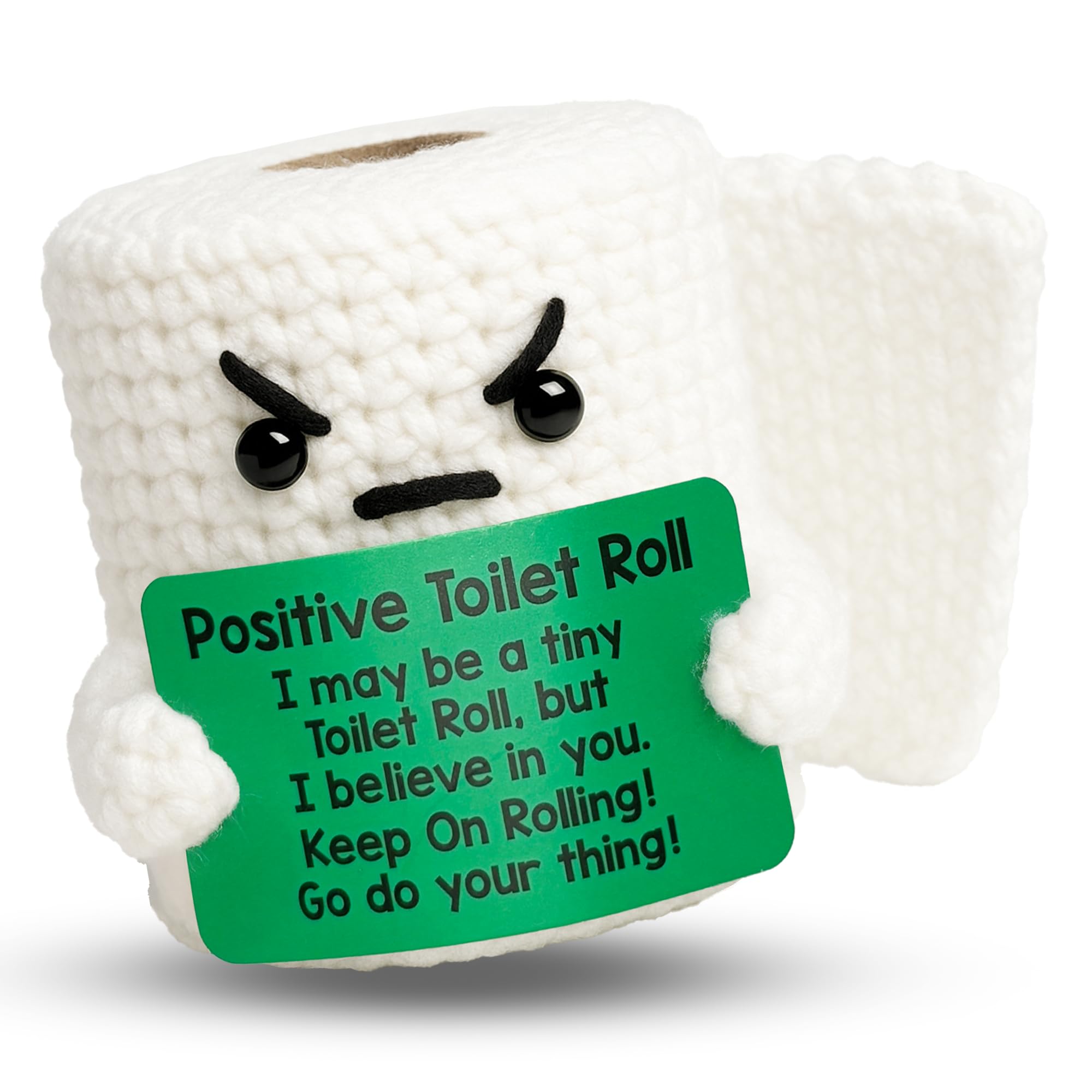 PICKLE BUDDIES Positive Toillet Roll - Emotional Support Crochet Dolls Handmade Positive Crochet Funny Gifts for Women Men Husband Boyfriend Son