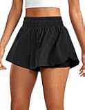 2 in 1 Split Flowy Running Shorts for Women 3