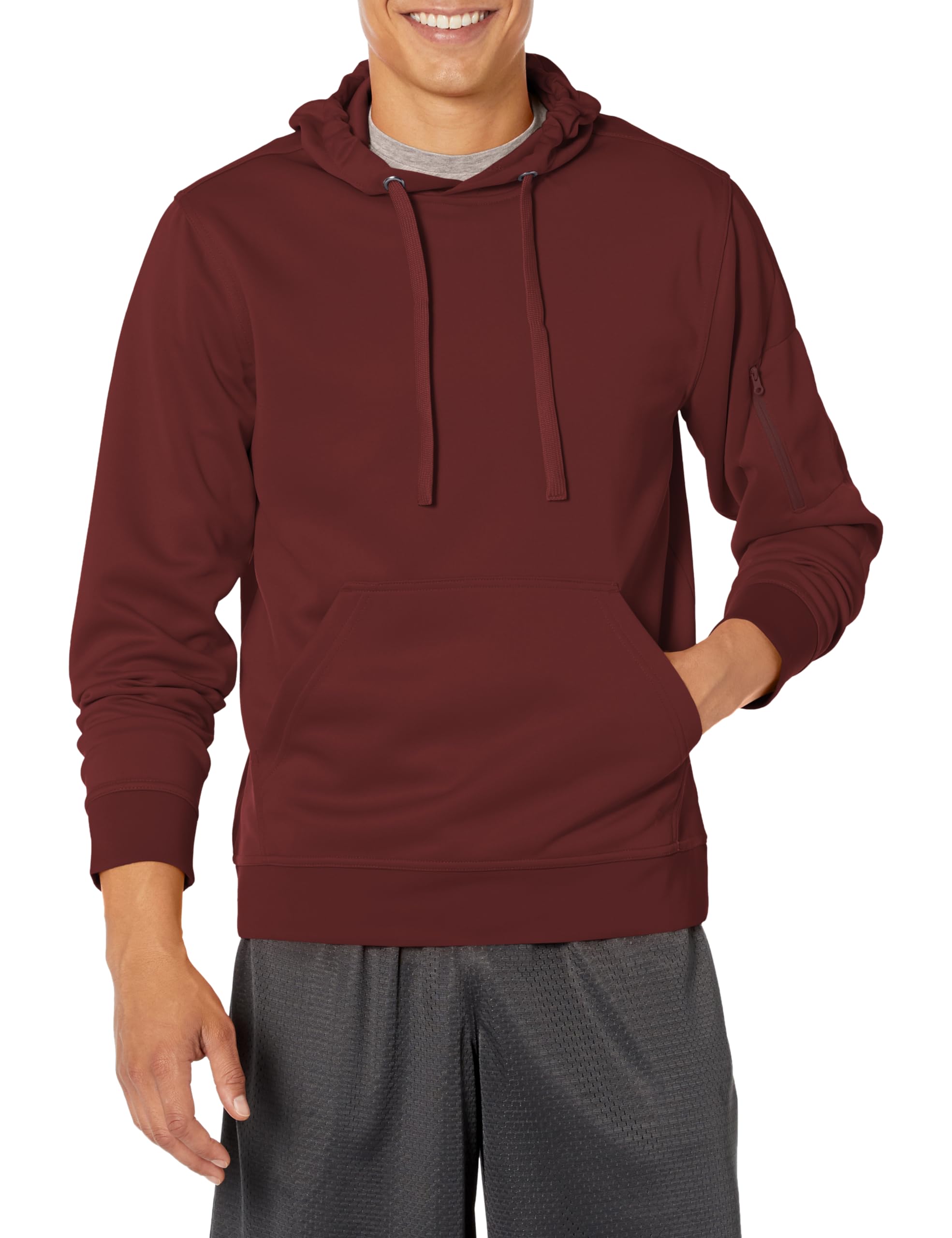 Clique Unisex Lift Performance Hoodie Sweatshirt, Burgundy, M