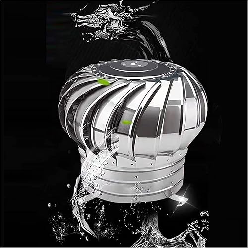 MBROS Turbina de viento giratoria para techo, 10 15 20 30 50 60 31.5 in, tapa de ventilación de turbina de acero inoxidable, cubierta redonda de