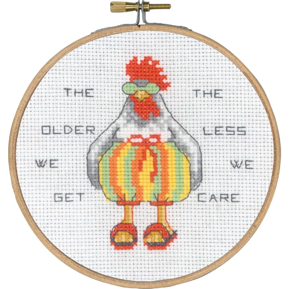 Permin Counted Cross Stitch Kit with Embroidery Hoop