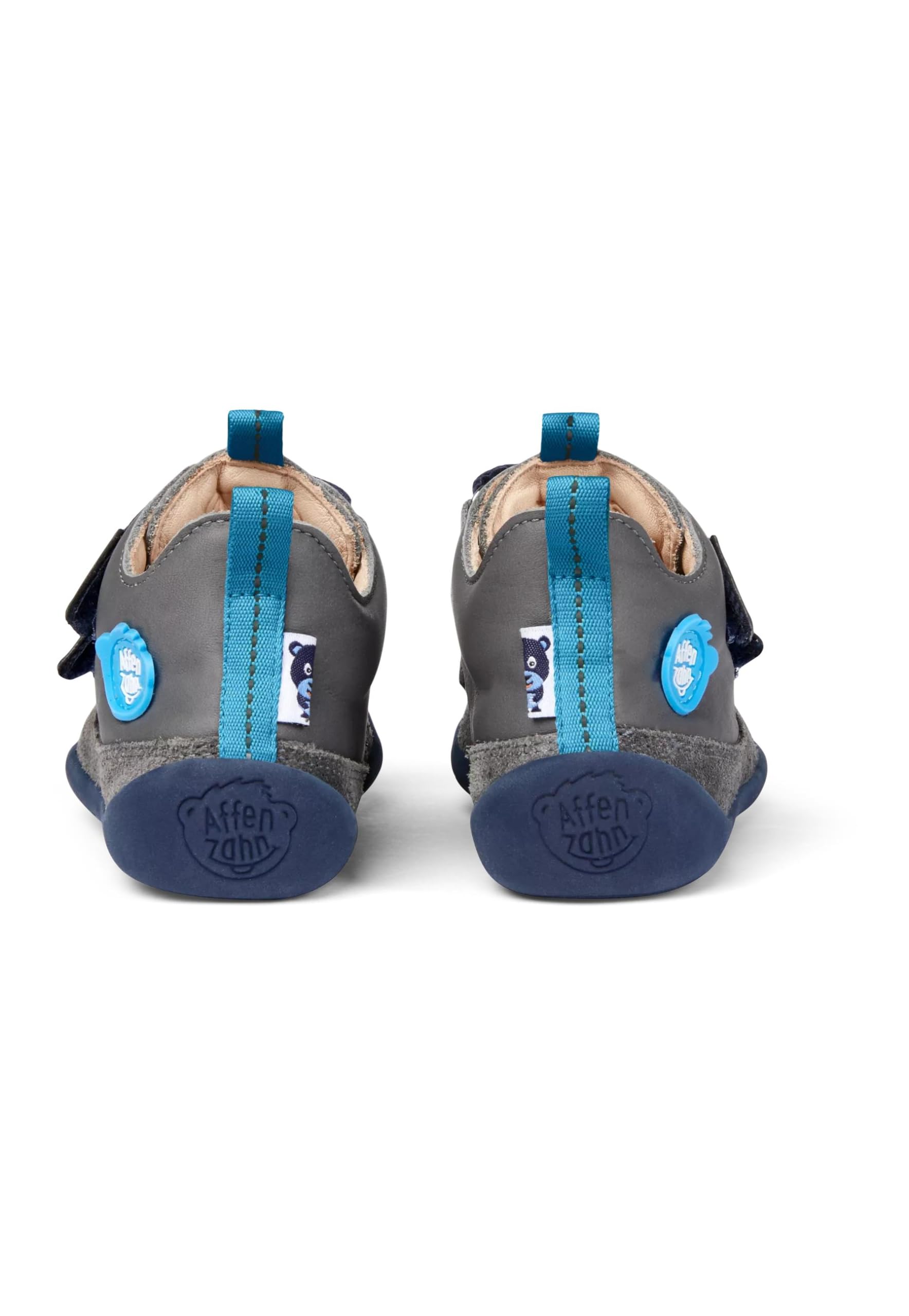 Affenzahn Halbschuh Leder Buddy Bär - Grau 21