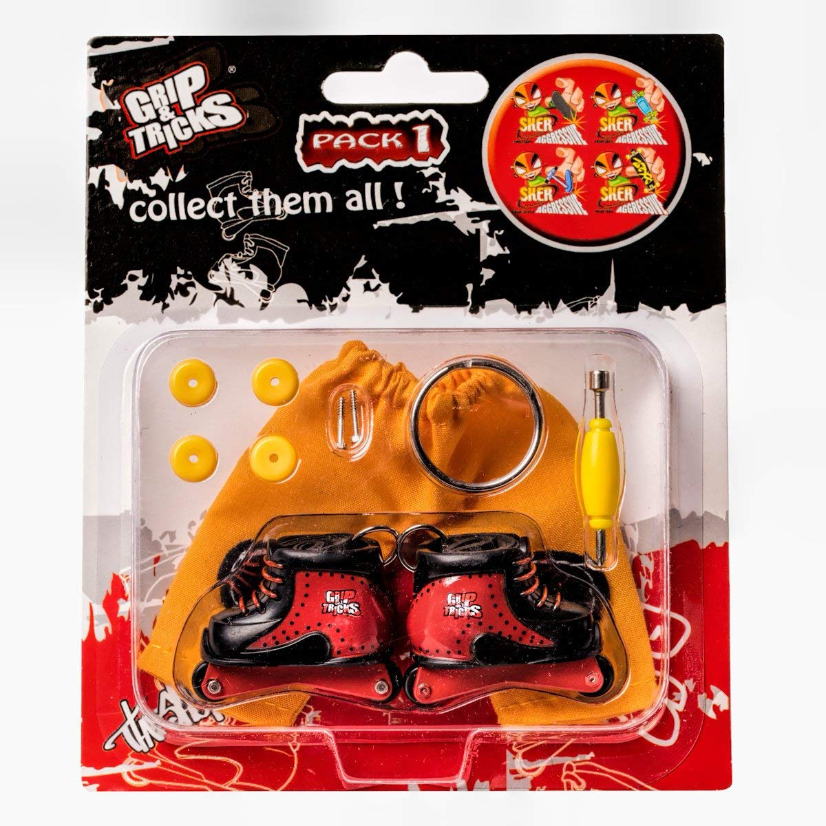 Grip & Tricks - Finger Roller - Mini Inline Skates Freestyle Pack1
