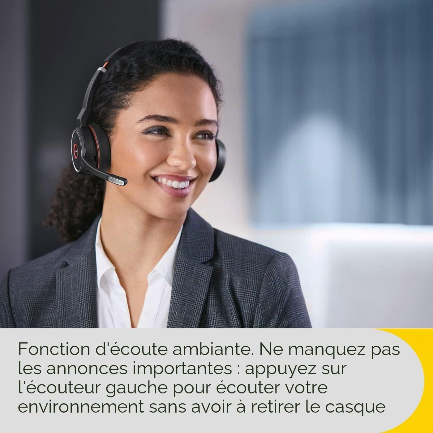 Jabra Evolve 75 SE - Micro-Casque stéréo Bluetooth sans Fil - Micro à réduction de Bruit et réduction de Bruit Active - Certifié MS Teams, Fonctionne avec Les principales Plateformes - Noir