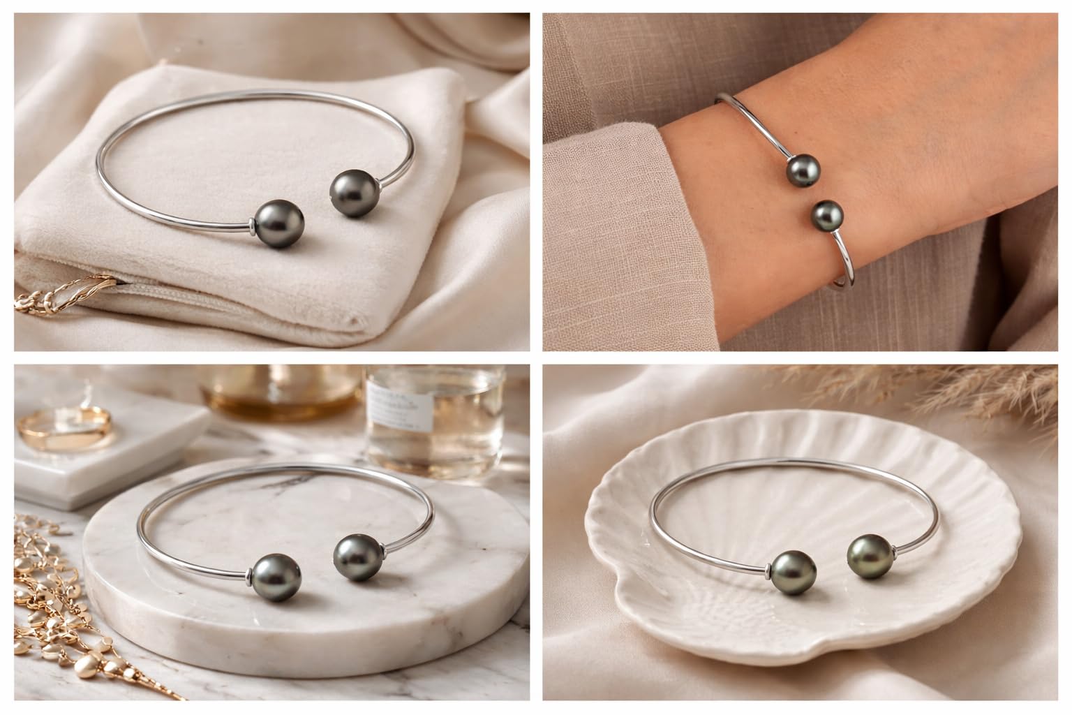 Bracelet en perles de Tahiti