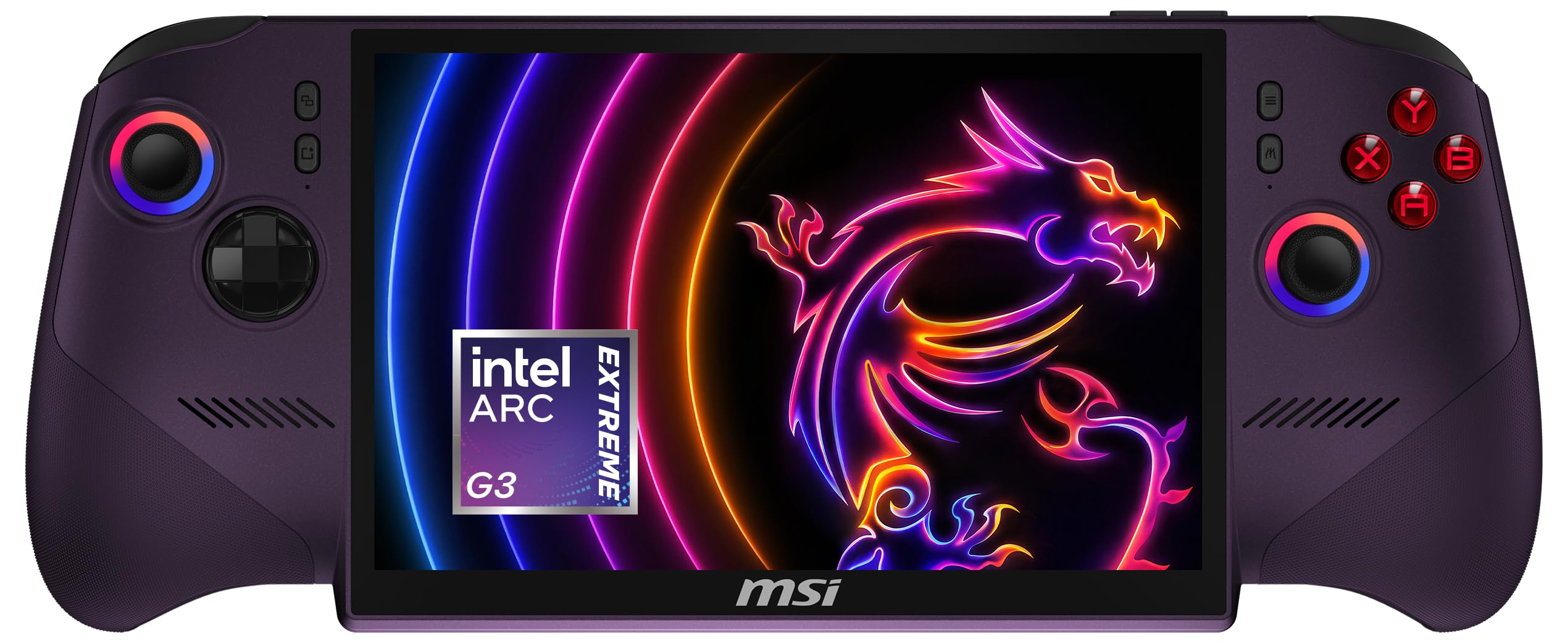 MSI Claw 8 EX AI+ Gaming Handheld, Launch Pack, 8 Zoll FHD+ 120 Hz Display, Intel® Arc™ G3 Extreme Prozessor, 32 GB RAM, 1 TB SSD, Intel® Arc™ GPU B390, Windows 11 Home, Void Purple, CG3EM-015