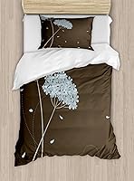 Vista 147 de Ambesonne Juego de funda de edredón de pesca, lubina de boca grande atrapando un bocado en espray de agua, imagen salvaje, juego de cama decorativo