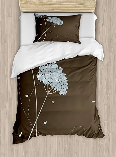 Miniatura 147 de Ambesonne Juego de funda de edredón de pesca, lubina de boca grande atrapando un bocado en espray de agua, imagen salvaje, juego de cama decorativo