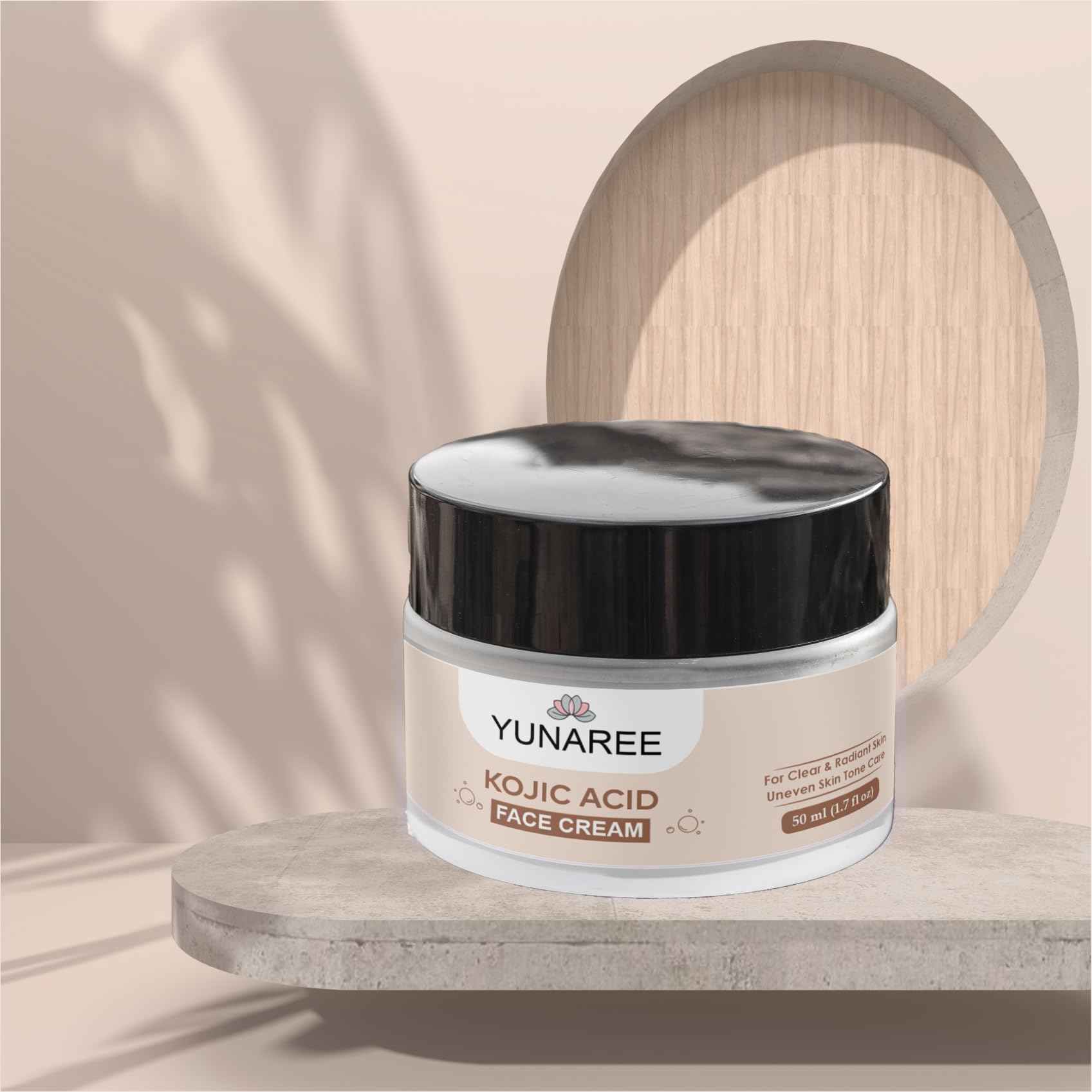 Kojic Acid Face Cream for Dark Spots & Pigmentation | Brightening Moisturizer for Even Skin Tone | Reduces Blemishes & Dullness | Daily Skincare Cream | 50ml