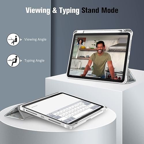 Miniatura 4 de Fintie SlimShell - Funda para iPad Pro de 11 pulgadas (4  3 generación) 20222021  Funda trasera de TPU suave y flexible con soporte para lápiz,