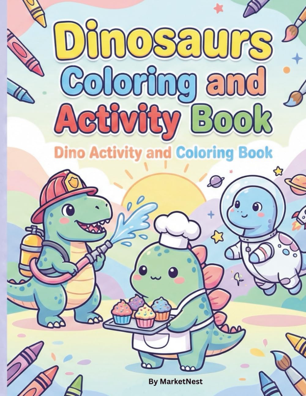 Dinosaurs Coloring and Activity Book: Dino Activity and Coloring Book