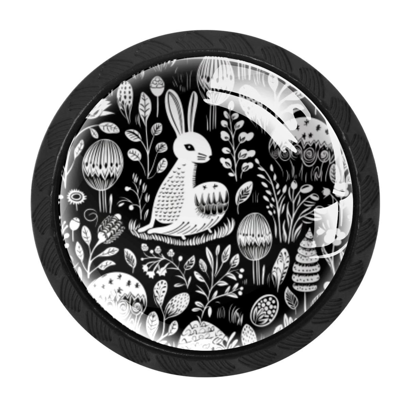 Chenzzzz Multicolored 01 4 Pieces Round Cabinet Knobs Easter Dresser Knobs Pulls Handles With Screws For Drawer Pulls Handles Knobs Door Knobs