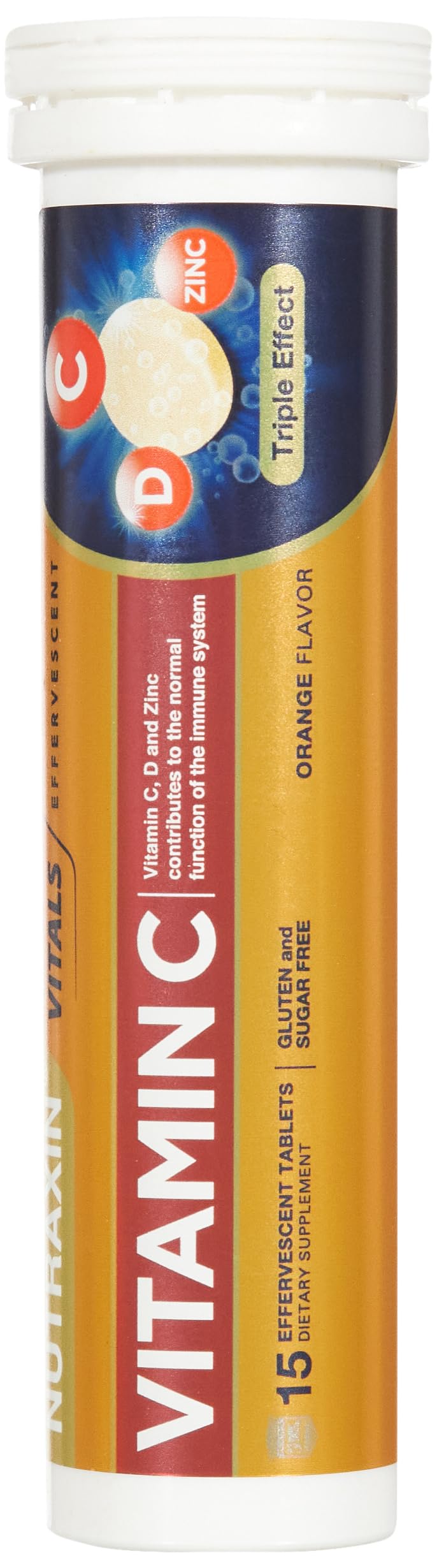 Nutraxin Vitamin C-D-Zinc 15 Efervesan Tablet Takviye Edici Gıda