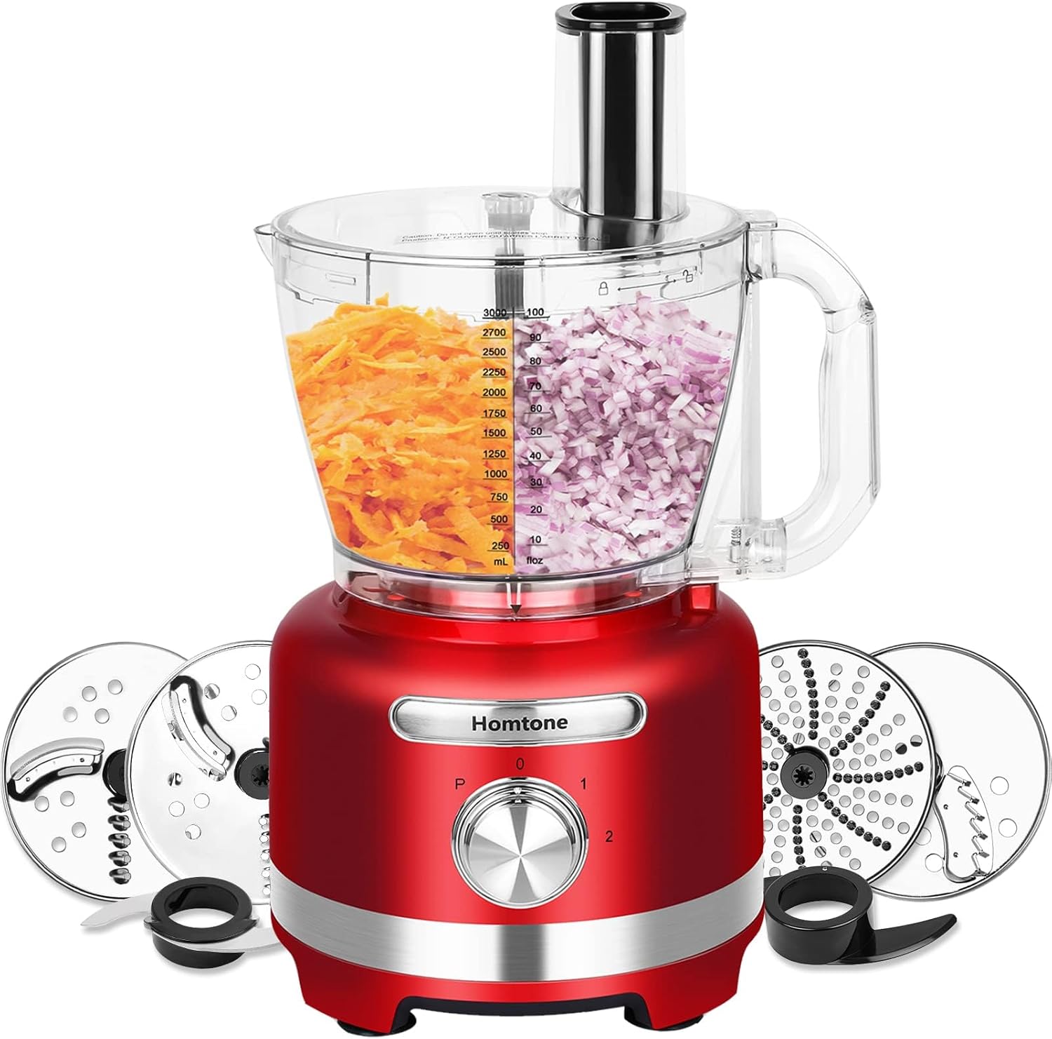 Homtone Food Processors Food Chopper Professional, with 16 Cup