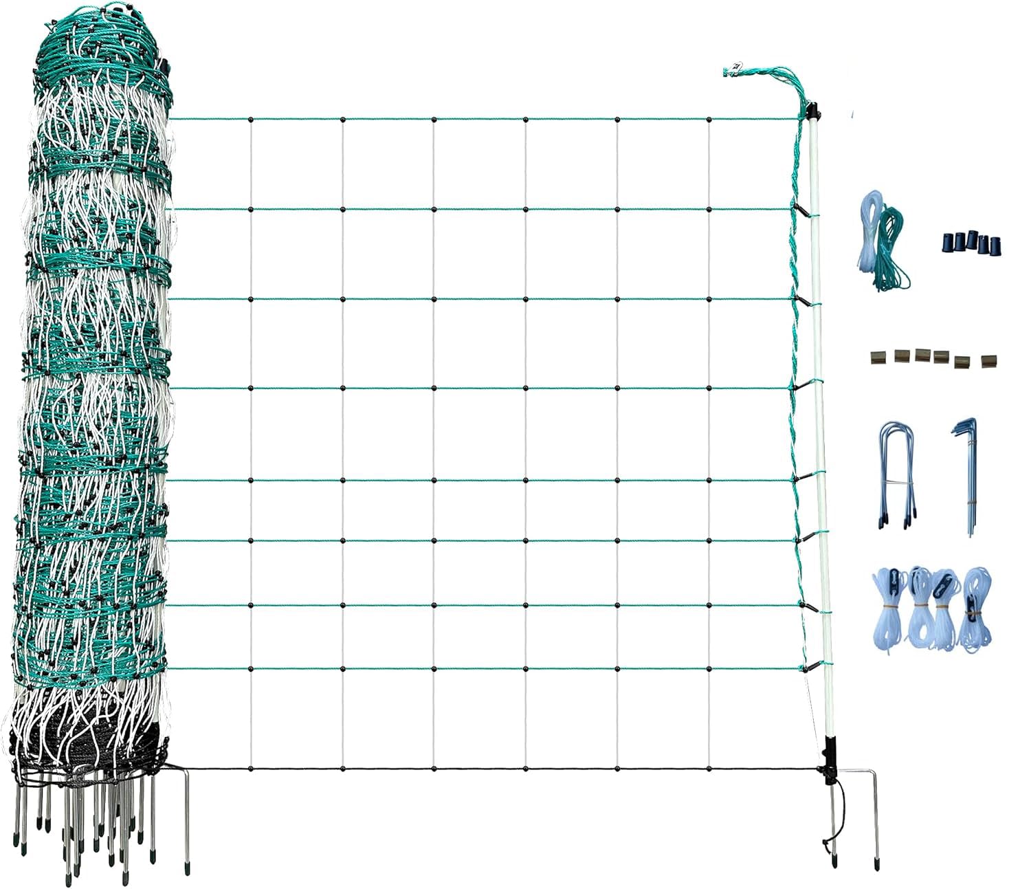 RentACoop Electric Anti-Predator Goat Fence - Suitable for Goats and Larger Animals - Energizer Not Included - 168' L x 42" H