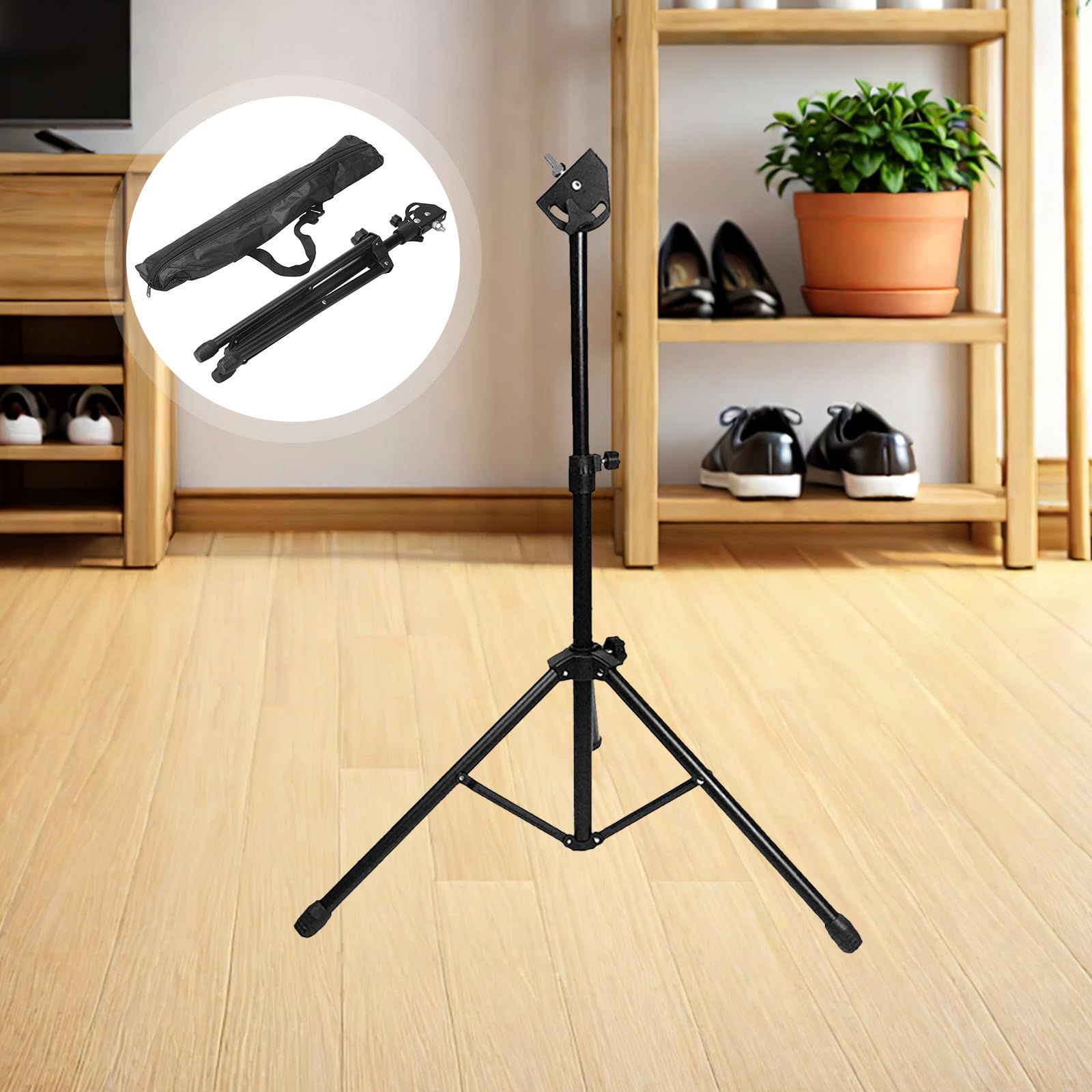 Vaguelly Soporte de Trípode para Pad de Práctica de Batería de Doble Cara de Goma Ligera, Adecuado para Músicos Principiantes