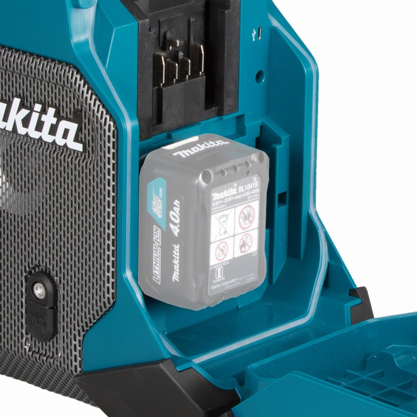 Makita MR007GZ Baustellenradio 18 V, 40 V Max., DAB, DAB+, FM, Bluetooth, Petrol, ohne Akku, ohne Ladegerät