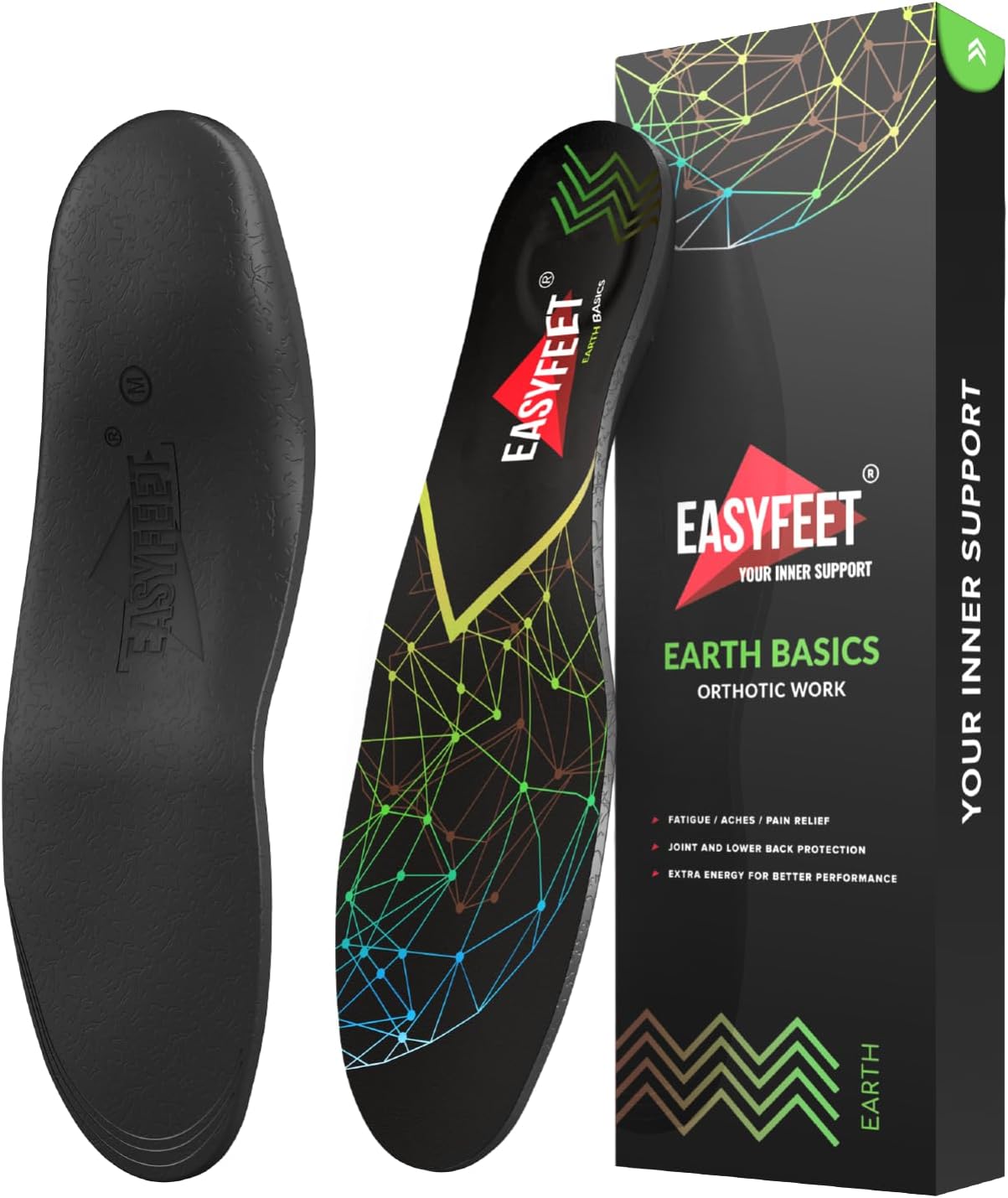 EASYFEET Universal Orthotic Insoles Comfort Insoles for Standing All